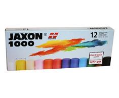 Honsell 47312 - Jaxon 1000 Ölpastellkreide, 12er Set, im Kartonetui, brillante, lichtechte Farben, ideal für Künstler, Hobbymaler, Kinder, Schule, Kunstunterricht, frei von Schadstoffen