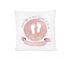 Kissen zur Geburt - Baby-Geschenk mit Namen und Geburtsdaten