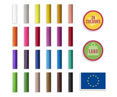 Creative Deco Knete Plastilin für Kinder | 24 Farben | 1600g | Trocknet Nie | Das Beste Pädagogische, Kreative Geschenk Spielzeug | Gluten Frei | Sicher und Ungiftig