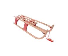 HAMAX Kinder Klappschlitten LILLEHAMMER RODEL Mini, ahorn/buche/rot, 90x28,5x28