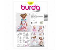 Burda Schnittmuster 8308 Puppenkleider in 2 Gr??en M 30-35 cm, L 40-45 cm