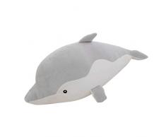 Healifty Delphin stofftier plüsch Delphin dekokissen Baby Tier Spielzeug Geschenke für Frauen Kinder Weihnachten Geburtstag Valentinstag 50 cm (grau)