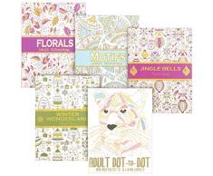 infactory Weihnachtsmalbücher: 5er-Set Malbücher für Erwachsene, Verschiedene Motive (Ausmalbild)