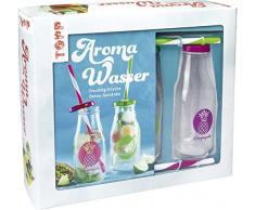 Kreativ-Set Aroma-Wasser: Buch mit Grundlagen und 24 Rezepten sowie zwei Glasflaschen mit Deckeln und Strohhalmen (Buch plus Material)