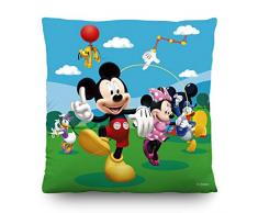 AG Design Disney Micky Maus, Deko Kissen, 40 x 40 cm, Zweiseitig, Polyester, Mehrfarbig