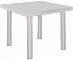 Bieco Kindertisch, Design: Eisgrau | Tisch für Kinder 1-8 Jahre | Kinder Tisch ca. 62x 62x 52 cm, Höhenverstellbar | Maltisch für Kinder, Gartentisch, Kinderzimmertisch | Tisch Kinder-Schreibtisch