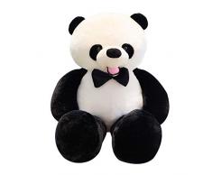 suxiaopei Großer Panda Puppe Kissen Plüschtier König Umarmung Bär Puppe Mädchen Geburtstagsgeschenk 110cm Schwarz