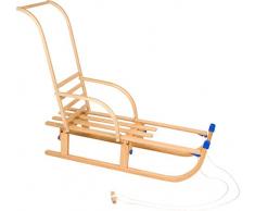 SCHREUDERS SPORT Unisex Nijdam Rack und Rückenlehne für Schlitten, Holz faltbar, Beige, ONE Size