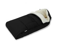 Monzana Babyfußsack Schwarz Baby Fußsack Winterfußsack Babyschale Kuschelsack Babydecke waschbar verschließbarer Kopfteil