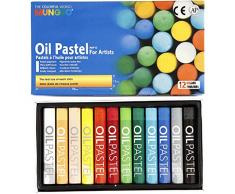 Gallery Ölpastellkreide, Dicke 11 mm, L: 7 cm, sortierte Farben, 12sort.