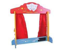Bigjigs Toys BJ339 Holztisch-Theater, Puppen-Show, Fingerpuppen