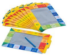 Betzold Zaubertafeln für Kinder, 10 Zauber-Maltafeln im Set - Geschenke Kindergeburtstag Mitgebsel