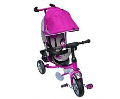 M&G Techno Dreirad mit Dach Lenkstange Kinder 2-5 Jahre Fahrrad Lila metallic
