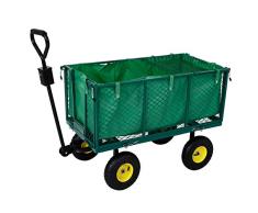 Arebos Gartenwagen 550kg belastbar Bollerwagen Transportwagen Gartenkarre herausnehmbare Plane Gerätewagen Handwagen vielseitig einsetzbar