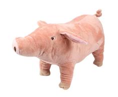 Balacoo Schwein Hundespielzeug - Interaktives Kuscheltier für Welpenhunde - Robustes Und Langlebiges Plüschtier für Großartige Haustiere Kauspielzeug für Ausgestopfte Hunde - 15 Zoll