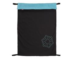 ByBoom - Softshell Decke 70x100 cm Thermo Aktiv; Funktions-/Universal-/Outdoor-Babydecke für Kinderwagen, Buggy, Jogger, Farbe:Schwarz/Aqua