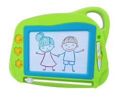 Magnetische Maltafel Zaubertafeln für Kinder, Reisegröße Bunte Schreibtafel Zeichentafel- Magnettafel Zaubermaltafel Kreatives Spielzeug mit 3 Briefmarken für 3 4 5 Jahre alt- Grün