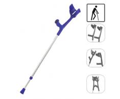 1x REBOTEC SOFT-GRIP Gehhilfe made in Germany Unterarm-Gehstütze Krücke (Farbe: blau)