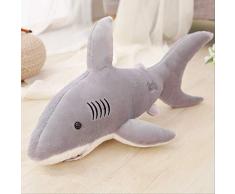 qwerbz Riesige Plüschhaie Spielzeug Kuscheltiere Simulation Fischpuppe Weiches Kissen Kissen Kinderspielzeug Für Kinder Geburtstagsgeschenke 70cm grau