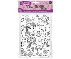 Papier-Tischdecke zum Ausmalen Meerjungfrau Party I Kindergeburtstag Meerjungfrau I Ausmalbilder Meerjungfrau I bemalbare Tischdecke Meerjungfrau I Meerjungfrau Kindergeburtstag Deko I Mal Mich Bunt