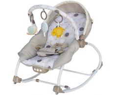 Babyschaukel Babywippe mit Feststellfunktion Kinder bis 18kg Musik, Vibration, Licht, Animalfun