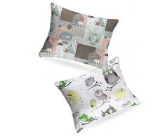 2er Set Kinder Kopfkissen Microfaser Füllkissen, Hypoallergen Kinderkissen für alle Schlafpositionen - Microfaserkissen aus silikonisierter Polyesterhohlfaser und Baumwolle Kissenbezug