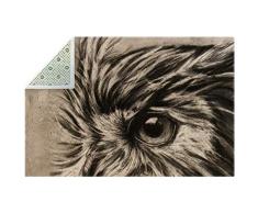 LORVIES Eule Anthrazit Graphit Teppich Anti-Rutsch-Fußmatte Fußmatte Fußmatten für Wohnzimmer Schlafzimmer 183 x 119 cm, Textil, Multi, 160x120cm/63x47in