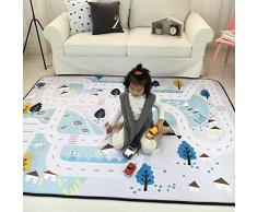 Loartee Kinderteppiche Kinder-Teppich, Spiel-Teppich Für Kinderzimmer Kurzflor-Teppiche Designs Spielteppiche Bunt, Grösse: 150x200cm
