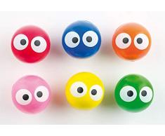 Baker Ross Flummis mit Kulleraugen für Kinder als kleine Überraschung zum Fest (6 Stück)