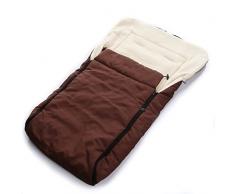 Fußsack Kinder Winterfußsack Kinderfußsack 90cm für Kinderwagen Autositz Buggy Schlitten (Braun)