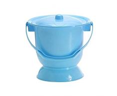 LYQQQQ Töpfchenplastikraumurinalkindertoilette, Schwangere Frauen, Weiblicher Nachttöpfchen-Erwachsenurinalbeckenausgangsschlafzimmer-Urineimer (Color : Blue)