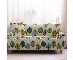 EMOHKCAB Blätter Sofabezug Elastic Tropical Plant rutschfeste abnehmbare, Enge Wickelbezüge, 4,3-Sitzer