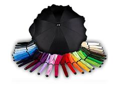 BAMBINIWELT Sonnenschirm für Kinderwagen Ø68cm UV-Schutz50+ Schirm Sonnensegel Sonnenschutz (Schwarz)