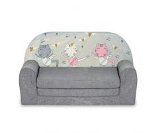 FORTISLINE Kindersofa Mini zum Aufklappen Kätzchen W386_45