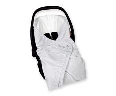 Bemini by Baby Boum 392APAWI90BU Einschlagdecke für Babyschale BISIDE BAMBOO APAWI plum 90 x 90 cm ,grau