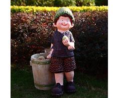 TYYM Dustbins Outdoor Mülleimer Cartoon Puppe Garten Garten Villa Kinder Handwerk Ornamente Charakter Outdoor Dekoration Tannenzapfen Baby 2