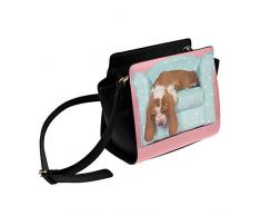 Kleine Reisetasche für Frauen Cute Tan White Basset auf Sofa Umhängetasche Umhängetaschen Reisetaschen Seesack Umhängetaschen Gepäck für Lady Girl Women Best Crossbody Taschen