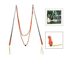 Ubitree Stab Seifenblasen, Riesenseifenblasen stäbe, aus Edelstahl, Seifenblasen Stab Riesig, das Teleskopische Entwurfs Einfache Tragen, für Partys, Outdoor, Garten (Orange)