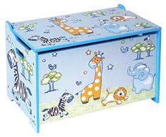Bieco Spielzeugtruhe und Sitzbank | Aufbewahrungsbox Kinder | Holzkiste mit Deckel | Sitzbank mit Stauraum | Spielzeugkiste mit Deckel | Truhe Holz | Aufbewahrung Kinderzimmer | Spielzeugkiste Holz
