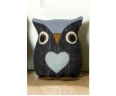 GILDE Türstopper Eule aus Stoff Stoffeule 14x18cm blau Herz