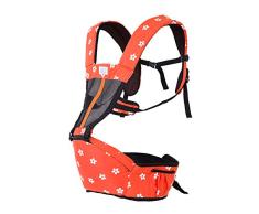 Infantinos Kind-Trage Optimierte 3-P-Sicherheitsschnalle Stoff-Finishing (Soft & Fusselfrei) Bio-Baumwolle Bauch- Hüft- Und Rückentrage Für Kinder Von 3,5-20Kg,Orange