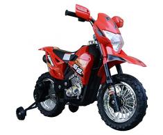 HOMCOM Elektro-Motorrad Kindermotorrad Elektrofahrzeug 3 bis 6 Jahre 3–6 km/h MP3 Musik LED-Licht Sound Metall + Kunststoff Rot 107 x 53 x 70 cm
