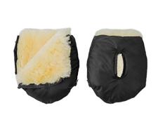 Altabebe MT2801LP-65 Lammfell Handwärmer für Kinderwagen Nordkap Kollektion, schwarz