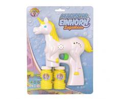 trendaffe Einhorn Seifenblasenpistole mit Licht in weiß - Seifenblasen Pistole