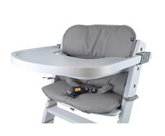 Tinydo® Universal Hochstuhl-Sitzkissen optimal für Timba Safety 1st. und alle gängigen Treppenhochstühle - 2teilg. Set mit Memory-Schaum Sitzverkleinerer-Auflage für Babystühle rutschfest (Hellgrau)