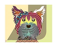 ERQINGSZH Digitales Malen Hunde Ausmalbilder Bunte Hund Abstrakte Malerei DIY Digitale Zahlen Moderne Tiere Home Wand Kunstwerk Bild