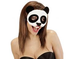 Widmann 03881 Augenmaske Plüschpanda, Unisex – Erwachsene, Schwarz/Weiß, Einheitsgröße