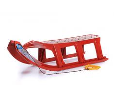 Unbekannt Schlitten Kinderschlitten Rodel aus Kunststoff Zugseil Metallkufen Tatra 3 Farben (Rot)