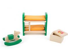 Small Foot 10871 Puppenmöbel aus hochwertigem Vollholz für das Kinderzimmer im Puppenhaus Spielzeug
