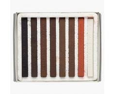 Cretacolor Braunkreide - 8er Pastellkreide-Set im Kartonetui